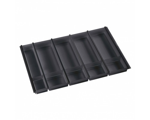 NinkaPlast Лоток CUISIO PRO для столовых приборов, ширина фасада 800 мм, 710-735х473х55 мм, черный