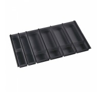 NinkaPlast Лоток CUISIO PRO для столовых приборов, ширина фасада 900 мм, 795-820х473х55 мм, черный