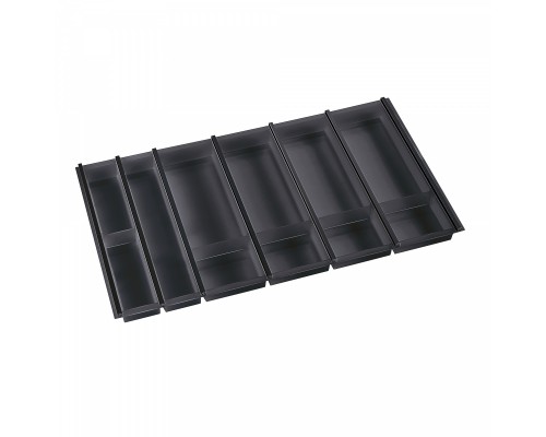 NinkaPlast Лоток CUISIO PRO для столовых приборов, ширина фасада 900 мм, 795-820х473х55 мм, черный