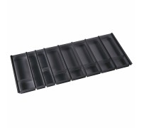 NinkaPlast Лоток CUISIO PRO для столовых приборов, ширина фасада 1200 мм, 1095-1120х473х55 мм, черный