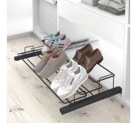 MENAGE CONFORT Выдвижная телескопическая обувница DEBA, распашной фасад, ширина 640-1000 мм, антрацит