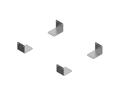 MENAGE CONFORT Крепление ко дну корпуса, 4 шт., для направляющих Hettich Quadro, сталь