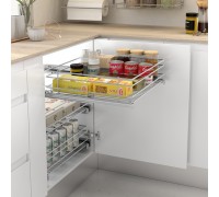 MENAGE CONFORT Корзина BASIC, 2 шт., распашной фасад 400 мм, хром