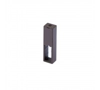 Plastimodul Проходной держатель c заглушками для прямоугольной штанги DIAS, крепление к полке, коричневый
