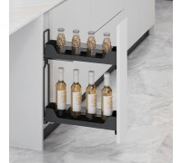 Duslar Бутылочница MATRIX Plus, выдвижной фасад 150 мм, антрацит