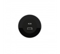 ASA Розетка VERSADOT USB, врезная, чёрный