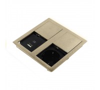 ASA Розетка VERSAHIT USB, врезная, золото