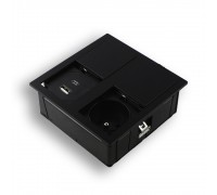 ASA Розетка VERSAHIT USB, врезная, чёрный