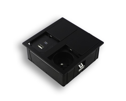 ASA Розетка VERSAHIT USB, врезная, чёрный