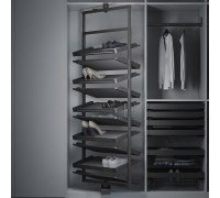 Duslar Поворотная обувница LARGE ULTRA с 10-ю полками, ширина 710 мм, высота 1630-1830 мм, антрацит