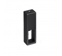 Plastimodul Проходной держатель с заглушками для прямоугольной штанги DIAS, крепление к полке, черный