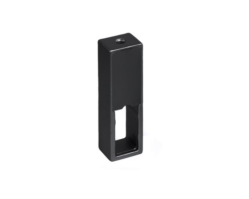 Plastimodul Проходной держатель с заглушками для прямоугольной штанги DIAS, крепление к полке, черный