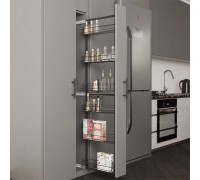 Duslar Система TALL WALL с 6 корзинами 87 мм, высота 1520 мм, выдвижной фасад от 150 мм, антрацит