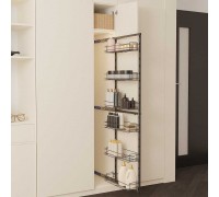 Duslar Система TALL SIDE с 6 корзинами 129 мм, высота 1520 мм, распашной фасад от 250 мм, антрацит