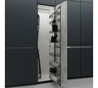 Duslar Система TALL SIDE с 8 корзинами 229 мм, высота 1870 мм, распашной фасад от 350 мм, антрацит