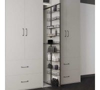 Duslar Система TALL SIDE с 10 корзинами 129 мм, высота 2120 мм, распашной фасад от 250 мм, антрацит