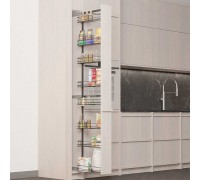 Duslar Система TALL WALL с 8 корзинами 87 мм, высота 1850 мм, выдвижной фасад от 150 мм, антрацит