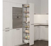 Duslar Система TALL WALL с 8 корзинами 229 мм, высота 1850 мм, выдвижной фасад от 300 мм, антрацит