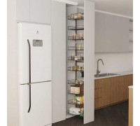 Duslar Система TALL WALL с 10 корзинами 229 мм, высота 2100 мм, выдвижной фасад от 300 мм, антрацит