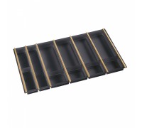 NinkaPlast Лоток CUISIO PRO для столовых приборов, ширина фасада 900 мм, 795-820х473х55 мм, черный/золото