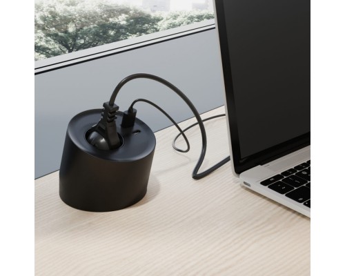ASA Розетка VERSASPOT USB, накладная, чёрный