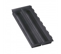 NinkaPlast Лоток CUISIO PRO для столовых приборов, 185х473х55 мм, черный