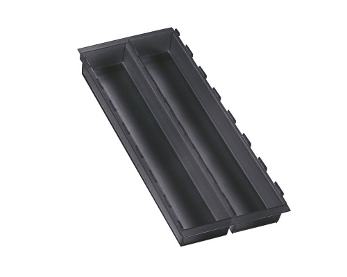 NinkaPlast Лоток CUISIO PRO для столовых приборов, 185х473х55 мм, черный