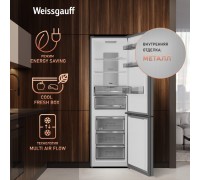 Weissgauff WRK 2000 Total NoFrost Inverter Bru Steel Glass