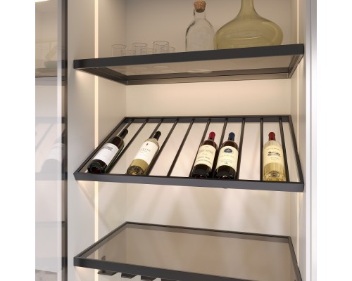 Duslar Полка WINERY для бутылок с подсветкой, ширина 867 мм, глубина 497 мм, антрацит