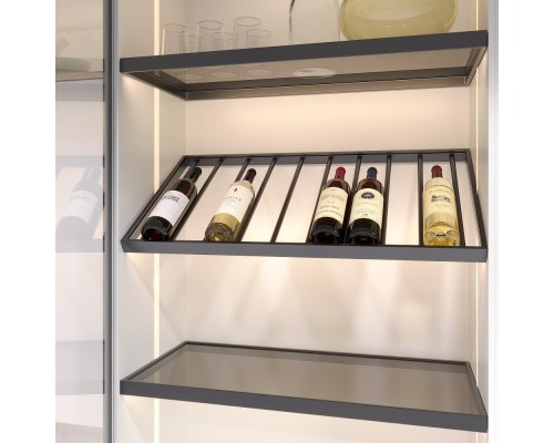 Duslar Полка WINERY для бутылок с подсветкой, ширина 867 мм, глубина 370 мм, антрацит