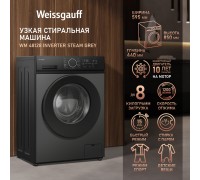 Weissgauff WM 48128 Inverter Steam Grey