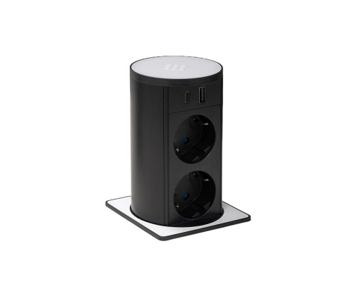 ASA Розетка VERSALIFT USB, врезная, белый/черный