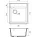 Rivelato TESORO 455-L 1-чаш 450*510 nero