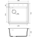 Rivelato TESORO 505-L 1-чаш 500*510 nero