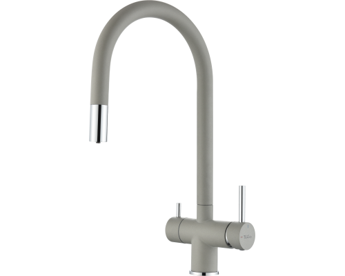 Rivelato Trevi U-обр. с краном питьевой воды и выдвижной лейкой D-35мм grigio metallizzato cromo