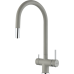 Rivelato Trevi U-обр. с краном питьевой воды и выдвижной лейкой D-35мм grigio metallizzato cromo
