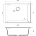 Rivelato STRIA 5649 1-чаш 560*435 Nero profondo