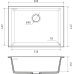 Rivelato STRIA 6053 1-чаш 600*440 Titanio