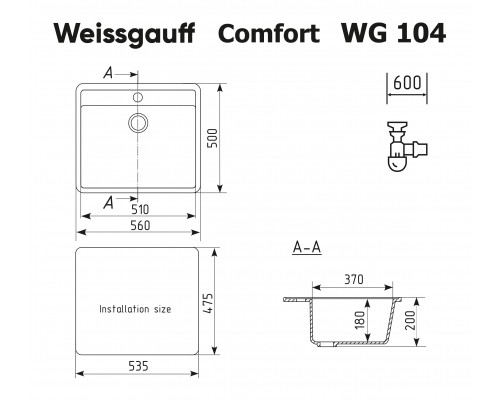 Weissgauff WG 104310 Comfort Cold Grey
