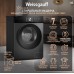Weissgauff WM 45127 Direct Drive Inverter Steam Deep Grey
