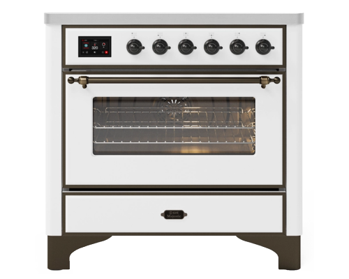 ILVE M096DNE3/WHB белый (фурн. бронза)