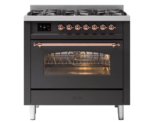 ILVE  P366DDNSY матовый графит (фурн. медь)