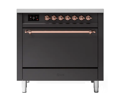 ILVE  P366DDQNSY/MGP матовый графит (фурн. медь)
