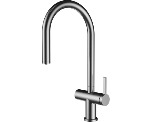 Rivelato ACIO U-обр. с выдвижной лейкой и краном питьевой воды D-35мм brushed
