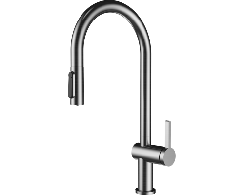 Rivelato PORTO U-обр. с выдвижной лейкой и краном питьевой воды D-35мм brushed