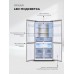 Lex LCD505 white satin холодильник трехкамерный отдельностоящий с инвертором