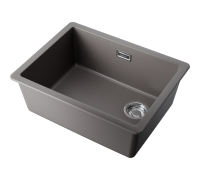 Omoikiri Kata 56-U/I Side-GR Artgranit/leningrad grey