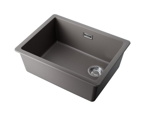 Omoikiri Kata 56-U/I Side-GR Artgranit/leningrad grey