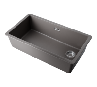 Omoikiri Kata 76-U/I Side-GR Artgranit/leningrad grey