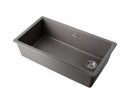 Omoikiri Kata 76-U/I Side-GR Artgranit/leningrad grey